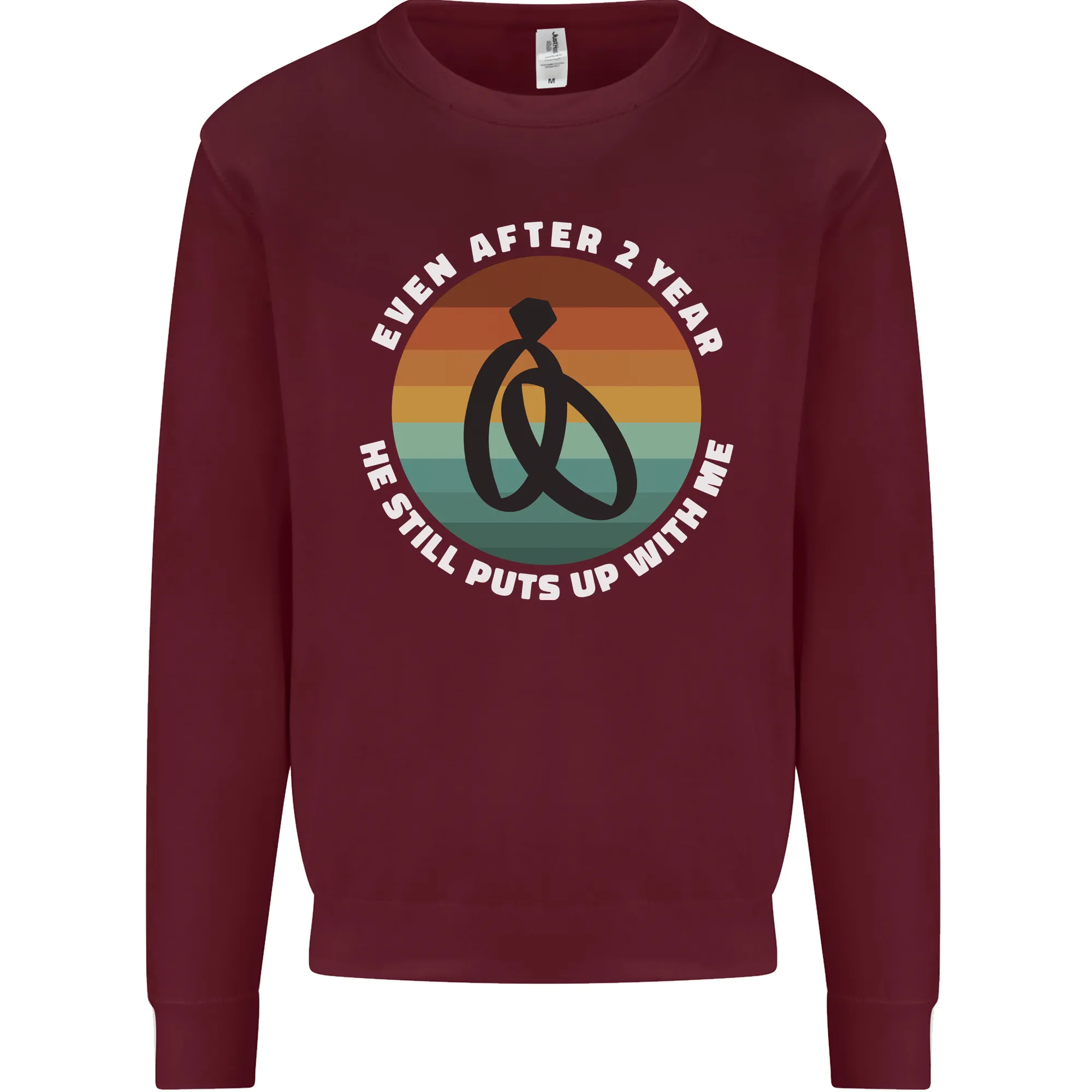 2 Year Wedding Anniversary 2nd Marriage Mens Sweatshirt Jumper