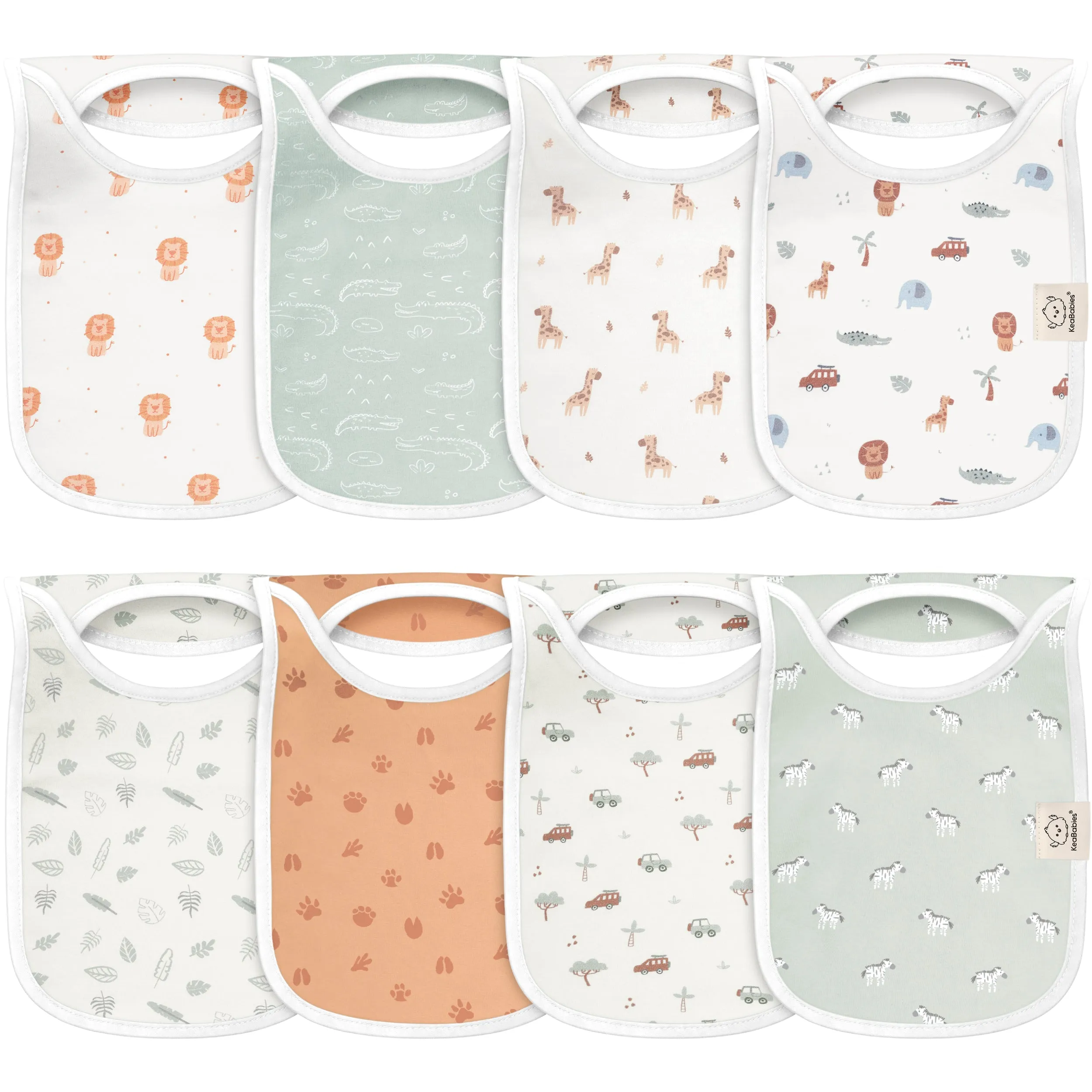 8-Pack Hallo Drool Bibs