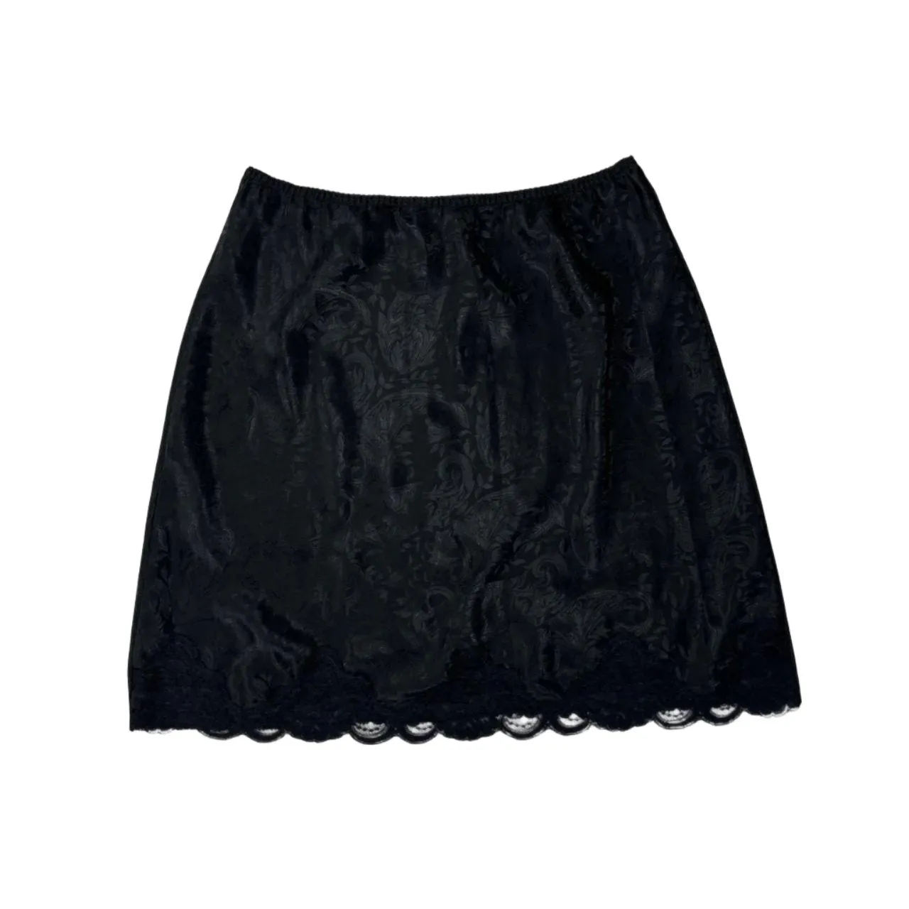 80s Jacquard Slip Skirt (M)