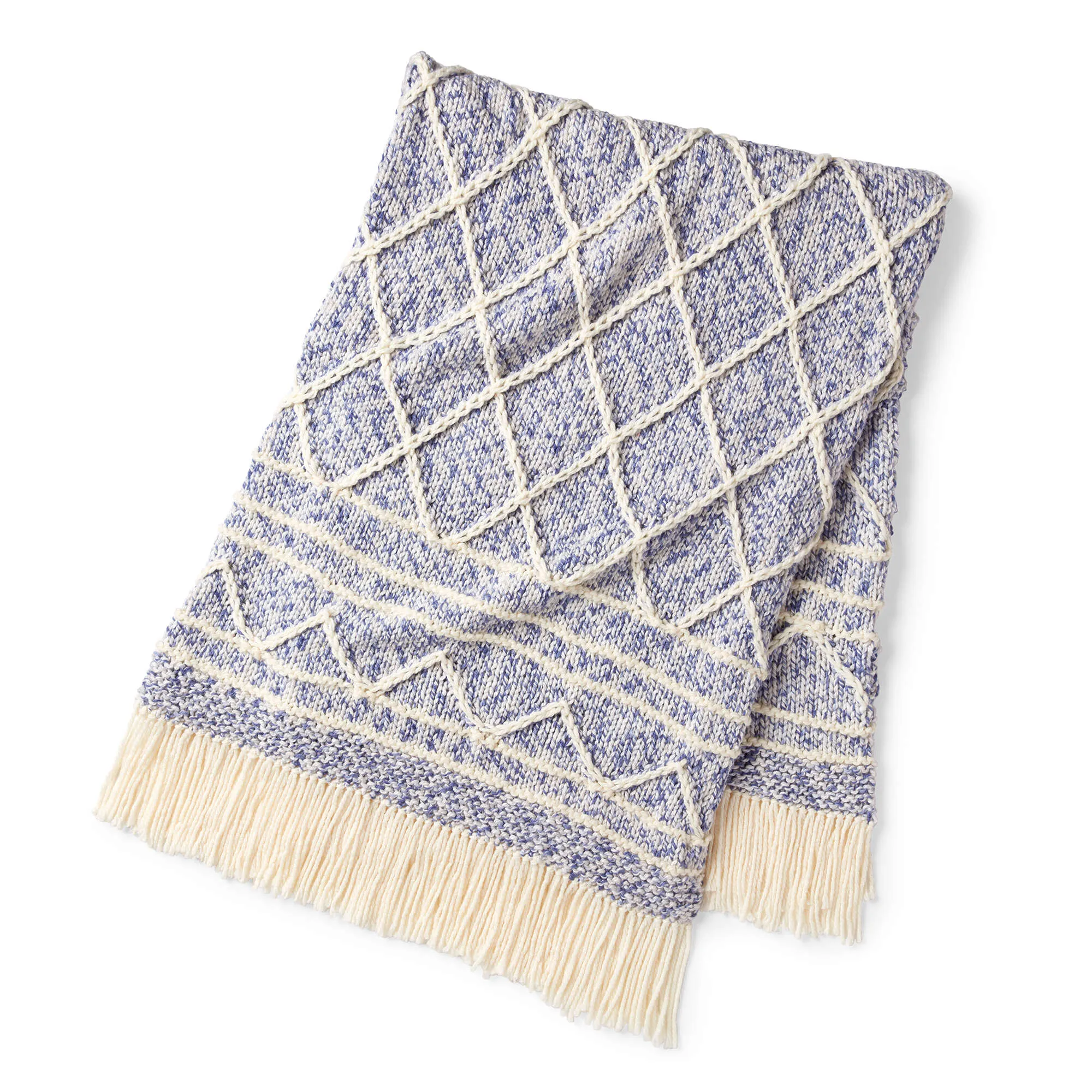 Bernat Twisted Textures Knit Blanket