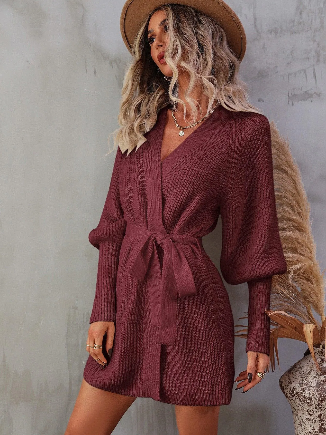 Glamorous Wrap Sweater Dress