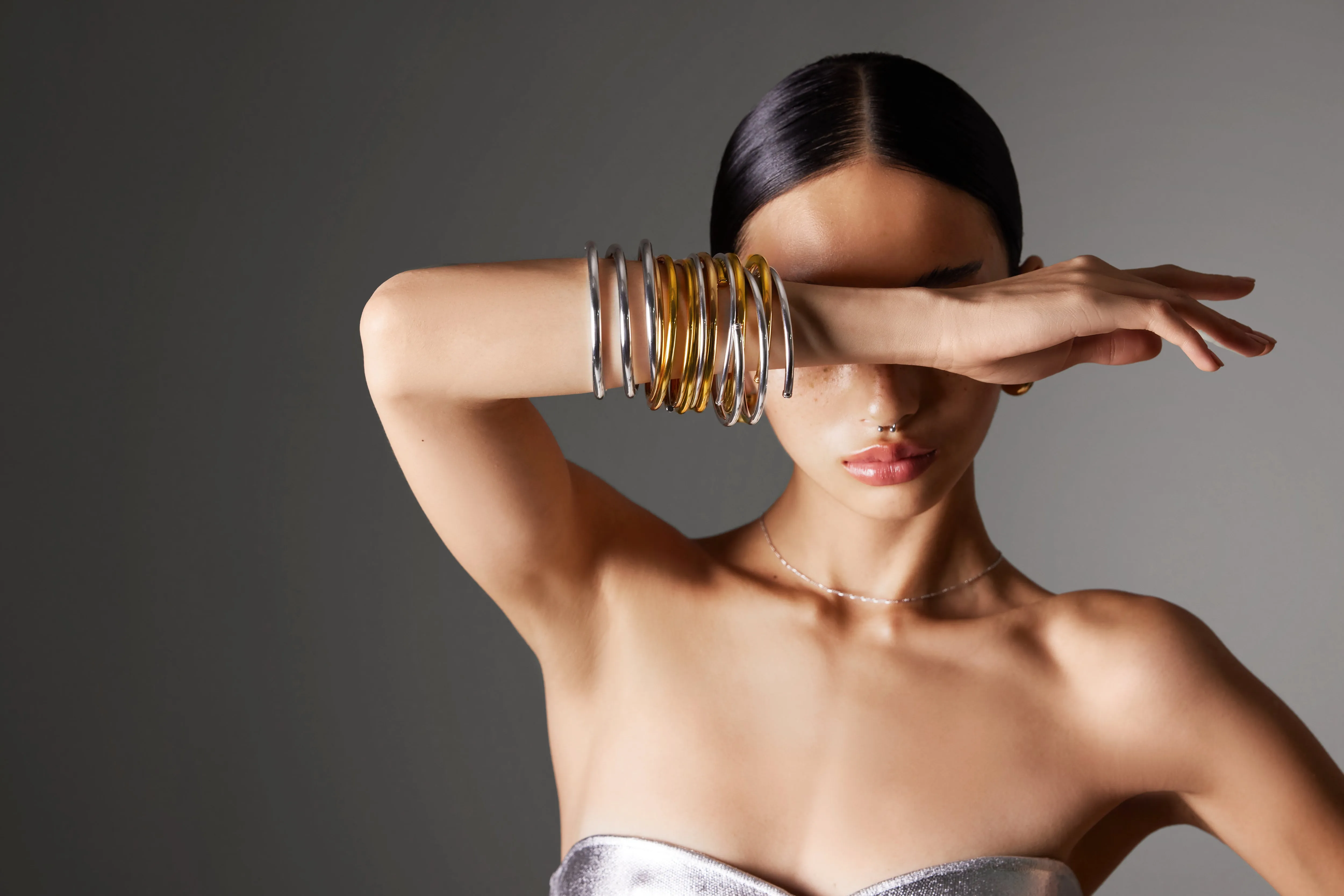 Medium Coil Gold Plated Bangle