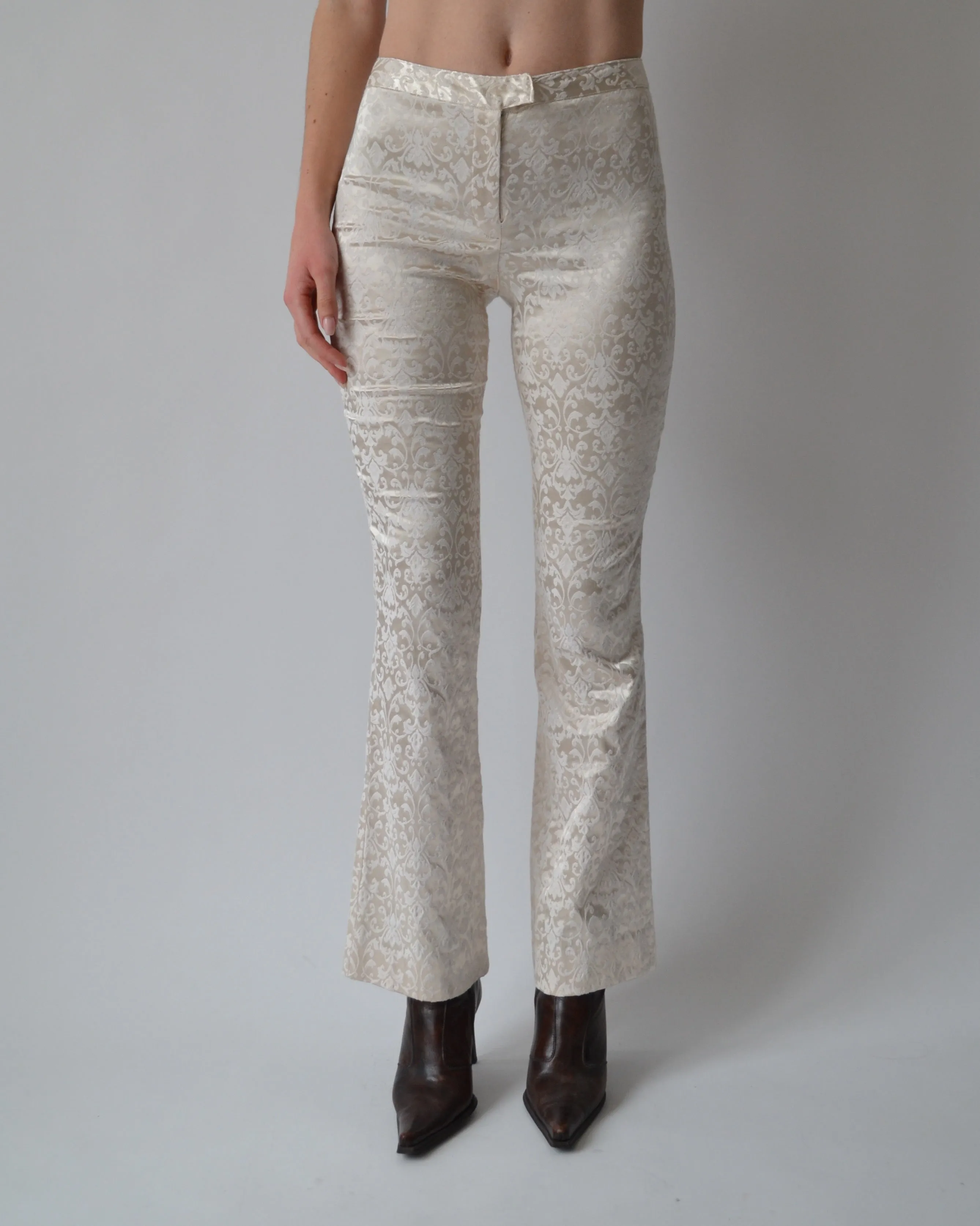 Vintage Le Château Satin Cream Pants